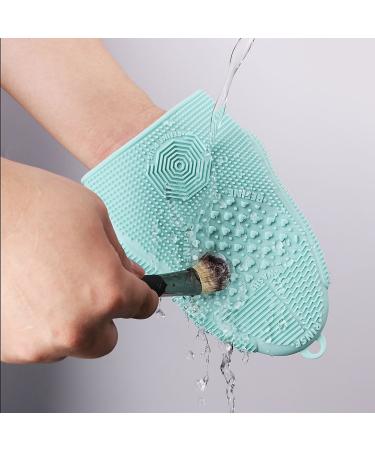Buy Makeup Brush Cleaner Glove Mat - Silicone Cosmetic Scrubber for Face & Eye Brushes - Pink (Rose Red) - International Shipping Available - Buy Online on GoSupps.com