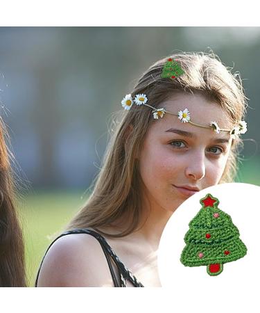 Knitted Hair Clips - Crochet Cartoon Christmas Decorative Barrettes - Cute Hair Pin for Travel Stage Show Daily Life Dating Hersil Tree - Buy Online on GoSupps.com