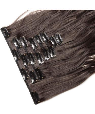 SEGO 61cm Dark Brown Clip-in Hair Extensions | Wavy Real Hair | 8 Wefts - 24-120g - Buy Online on GoSupps.com