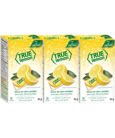 TRUE LEMON & LIME Water Enhancer (96 Packets Each Flavour) | Zero Calorie Unsweetened Water Flavouring | For Water Bottled Water & Recipes | Water Flavor Packets Made with Real Citrus 32 count (Pack of 6) - Buy Online on GoSupps.com