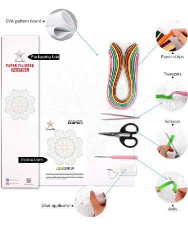 Uniquilling Paper Quilling Kit for Adults - Purple Mandala DIY Painting Kit - Quilling Tools for Home Decor - Ideal Gift for Beginners - Buy Online on GoSupps.com