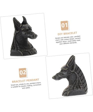 Ancient Egyptian Anubis Pendant Keychain DIY Bracelet Pendant (black Version) 1pc Car Decor Jewelry 2.5X1.5X0.6CM As Shown1 - Buy Online on GoSupps.com