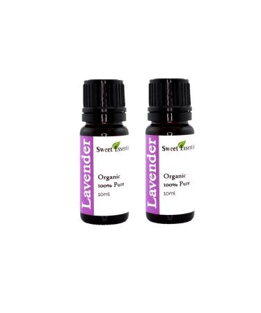 Premium Organic Lavender Essential Oil | Pack of 2-10ML | Imported from France - 100% Pure | Undiluted Therapeutic Grade | Aromatherapy | Perfect for Diffusers | Lavandula Officinalis