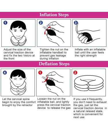 Cervical Neck Traction Device - Rose Red Neck Support for Pain Relief & Spinal Pressure Relief - Buy Online on GoSupps.com
