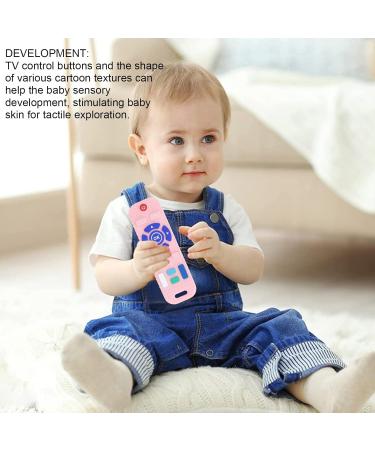 Baby Teething Toy TV Control | Educational Silicone Toy for Skill Development | Cartoon Texture | Outdoor Toy (Pink) - Buy Online on GoSupps.com