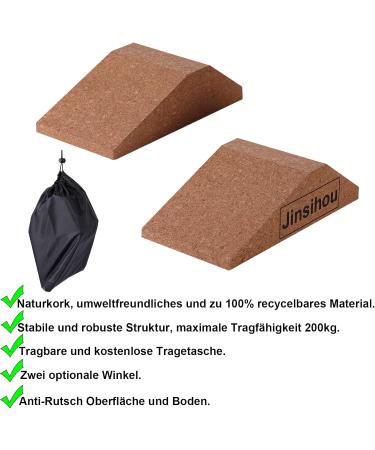 Purchase Wadendehner 2 Set - Non-Slip Cork Yoga Blocks for Knee & Leg Extensions | Ideal for Stretching & Mobilization | International Shipping Available - Buy Online on GoSupps.com