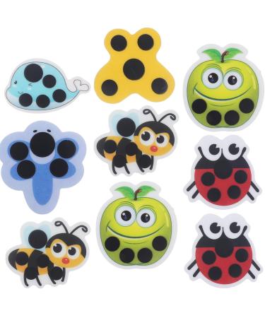Milist baby forehead thermometer stripes Reusable thermometer streak glue check thermometer stripes for children travel and daily use 9PCs Random style