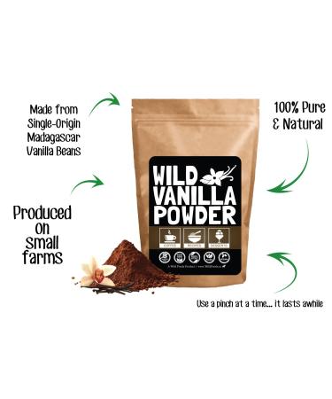 Organic Madagascar Vanilla Bean Powder - 1oz | Pure All Natural Flavor for Baking, Cooking, Coffee & Smoothies - Gluten Free, Non-GMO Superfood - Buy Online on GoSupps.com