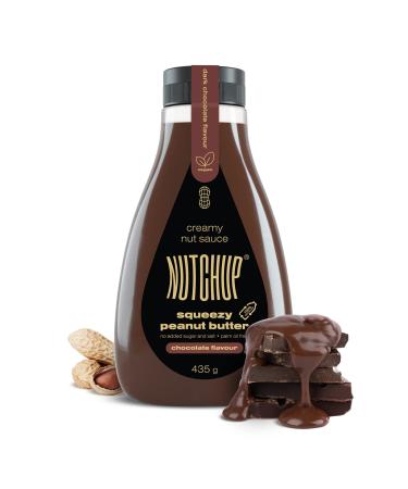 Nutchup |Peanut butter in a squeeze bottle |Delicious creamy nut covering peanut topping |Saess for pancakes waffles ice cream pizza |435g bottle of chocolate