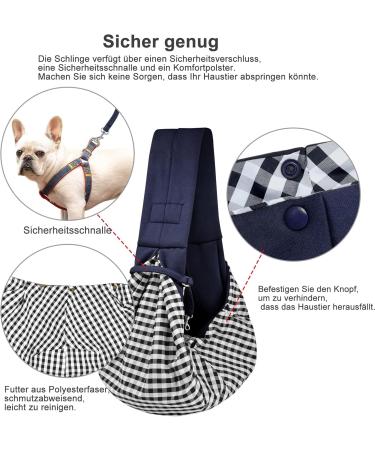 Cuby Dog & Cat Sling Carrier | Soft Cotton Travel Bag for Small Pets - Blue - Buy Online on GoSupps.com