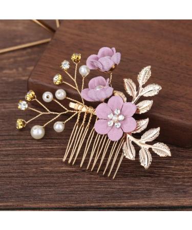 Toyvian Purple Bridal Hair Comb Clip Set - Handmade Wedding Accessories with Rhinestones for Brides and Bridesmaids - Buy Online on GoSupps.com