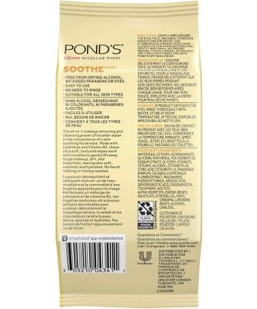 Pond's Face Ponds Soothe Facial Wipes 25 Count - Buy Online on GoSupps.com