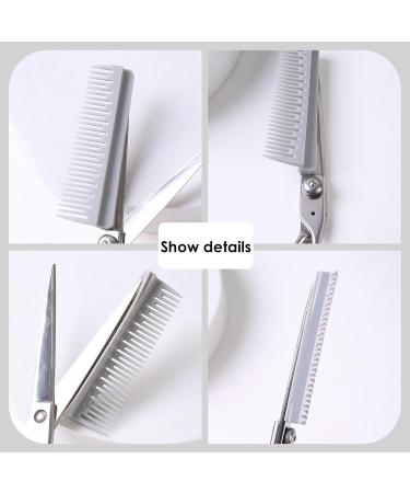 Haircut Thinning Scissors Hair Cutting Scissors 2-in-1 Hair Cutting Scissors and Comb Ergonomic Haircut Scissors with Removable Magnetic Comb for Salon Stylists Beauticians and Hairdressers - Buy Online on GoSupps.com