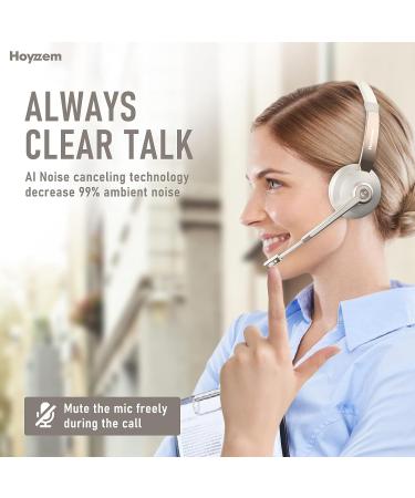Wireless Bluetooth Headset with Noise Canceling Microphone - Trucker Headset for Office Work & Conference Calls - Buy Online on GoSupps.com