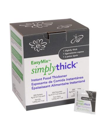 SimplyThick EasyMix | 300 Count of 4g Individual Packets | Gel Thickener for those with Dysphagia & Swallowing Disorders | Creates An IDDSI Level 1 - Slightly Thick Consistency - Buy Online on GoSupps.com