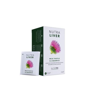 NUTRALIVER - Liver Detox Tea | Liver Cleanse Tea For Liver Cleansing and Liver Support Includes Milk Thistle Turmeric & Fennel - 120 Enveloped Tea Bags - by Nutra Tea - Herbal Tea - (6 Pack)