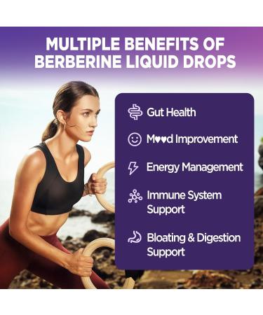 Liposomal Liquid Berberine Drops Sugar Free Berberine Extract with Ceylon Cinnamon Supplement for Adults Immune & Digestive Support Natural Lemon Flavor 2 FL OZ - Buy Online on GoSupps.com