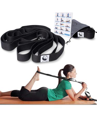 Slim Panda Yoga Stretch Strap,10 Loops Strap for Physiotherapy,Yoga,Pilates,Exercise, Dance,and Gymnastics,Soft and Durable,Suitable for Home Exercise - Buy Online on GoSupps.com