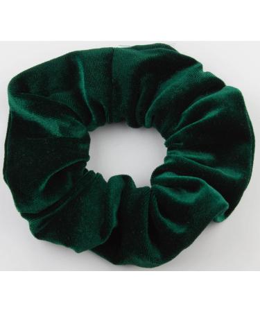 Mytoptrendz Luxurious Premium Plain Smooth Velvet Scrunchie Hair Ties Ponytail Bands (Dark Green) - Buy Online on GoSupps.com