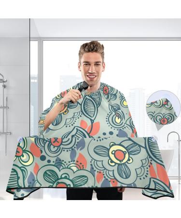 Waterproof Barber Cape - Vintage Flower & Cheetah Haircut Bib for Men & Women | Premium Hair Cutting Capes - Buy Online on GoSupps.com
