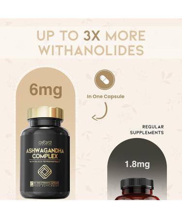 1200mg Ashwagandha Capsules | High Strength Root Extract with Black Pepper | 4 Month Supply | Natural Ayurveda | Made in UK - Buy Online on GoSupps.com