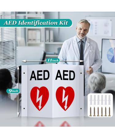 AED Projecting Sign Graphic 6x9 Inch Indoor/Outdoor Wall Sign | Pack of 2 | International Shipping Available - Buy Online on GoSupps.com