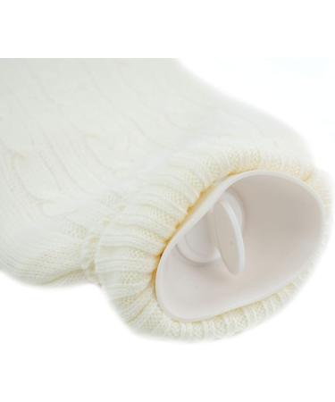 Creme Knitted Hot Water Bottle Cover - Winter Insulator & Accessories - Ideal Gift for Her | Xmas, Mother's Day, Valentine's Day - Buy Online on GoSupps.com