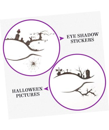 OHPHCALL 4 Pairs Black Temporary Eye Shadow Stickers Eye Makeup Decals Eye Shadow Stickers - Buy Online on GoSupps.com
