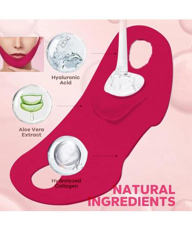V Line Lifting Mask - Hydrogel Collagen Chin Firming Mask with Aloe Vera & Seaweed | Anti-Wrinkle Face Masks (3 Pack - Buy Online on GoSupps.com