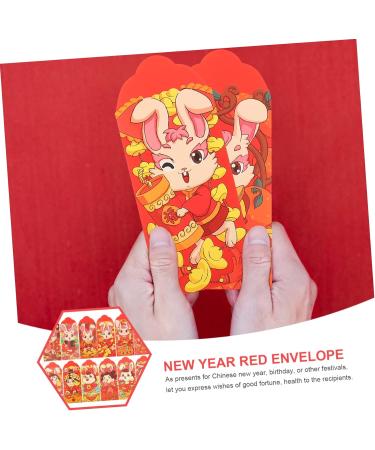 ABOOFAN 96 pcs Child Paper Cartoon Wallet Bag Money Bag Chinese Style Kids Wallet Lai Si Feng Festive red envelopes red Wallet Piggy Bank Three-Dimensional New Year Kids Purse aldult - Buy Online on GoSupps.com
