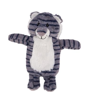 K Collection 3D Novelty Hot Water Bottle with Removable Cover - Tiger Design - Soft Plush Cover - Premium Natural Rubber Grey Tiger HWB