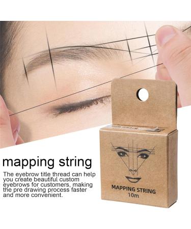 Brow Mapping String Brown Eyebrow Mapping | Pre-Inked Eyebrow Mapping String Thread for Makeup Marking Symmetrical Brows Mapping String - Buy Online on GoSupps.com
