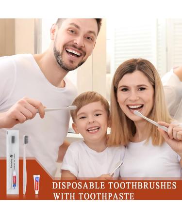 Bulk Disposable Toothbrushes with Toothpaste - 200 Individually Wrapped Travel Kits | Ideal for Hotels Nursing Homes Charities - Buy Online on GoSupps.com