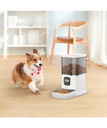 isYoung Automatic Cat Feeder  Smart Pet Food Dispenser for Cats Dogs - Voice Recorder  Portion Control 1-4 Meals Per Day  Dual Power Supply & Clog-Free Design with Stainless Steel Bowl 6L - Buy Online on GoSupps.com