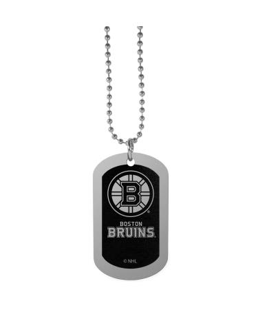 NHL Siskiyou Sports Fan Shop Boston Bruins Chrome Tag Necklace 26 inch Black