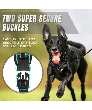 BARKBAY No Pull Dog Harness for Large Dogs - Reflective, Heavy Duty, Easy Control Handle - Chest Size 27-32 inches - Black - Buy Online on GoSupps.com