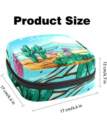 Portable Women's Binding-Storage Bags for Menstrual Cups & Pads | Ideal for Teens - Eco-Friendly Cactus Design - Buy Online on GoSupps.com