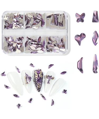 FEIlei Clear Glass Crystal Nail Rhinestones 3D Nail Gems Nail Diamond Mixed Nail Stones - Buy Online on GoSupps.com