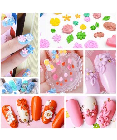 Konsait 5 Pack 3D Nail Art Silicone Molds - Assorted Cabochon Decorative Mold Kit for Nail Art Making - Buy Online on GoSupps.com