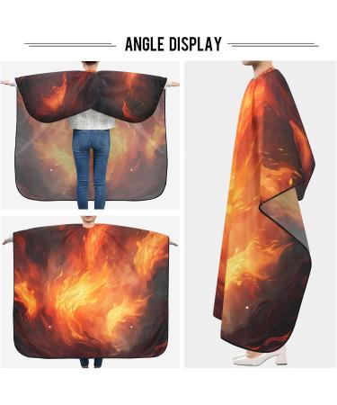 Waterproof Barber Cape - Fire Pattern & Cheetah Haircut Bib for Men & Women | Durable Unisex Hair Cutting Cape - Buy Online on GoSupps.com