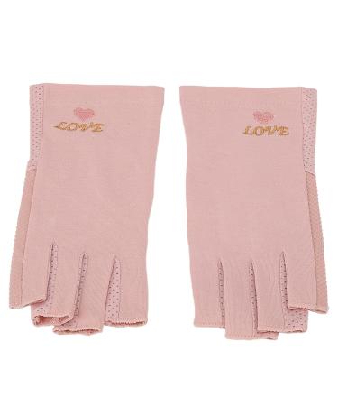 OKJHFD Manicure Gloves UV Protection Stretchy Breathable Fingerless Fiber Cotton Nail Lamp Gloves Gel Manicure Gloves Hand Skin Protection BLocking for Home Salon (Pink2) - Buy Online on GoSupps.com