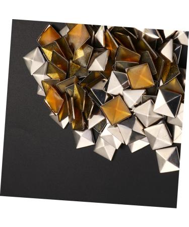 COHEALI 200 Pcs Metal Studs Pyramid Studs Flat Back Metal Spikes Rivet Studs Square Nail Self Made Hot Sheet Silverx2pcs Size 2x2pcs - Buy Online on GoSupps.com