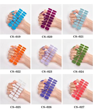 Zkbszn Nail Stickers 16tips/Sheet Full Nail Wraps Strips Stickers Self-Adhesive Nail Stickers Decal for Women Girls Nail Art Cs025 - Buy Online on GoSupps.com