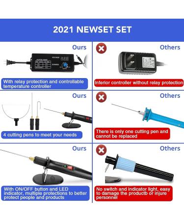 GOCHANGE 4 in 1 Foam Cutter Set with Digital Voltage Controller - Electric Cutting Machine Pen Kit for Styrofoam - 18W/100-240V FMC-05 - Buy Online on GoSupps.com