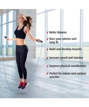 HITOP Adjustable Jump Rope for Kids & Adults - Blue | Sport Fitness Workout Toy for Christmas Stocking Stuffers - Buy Online on GoSupps.com