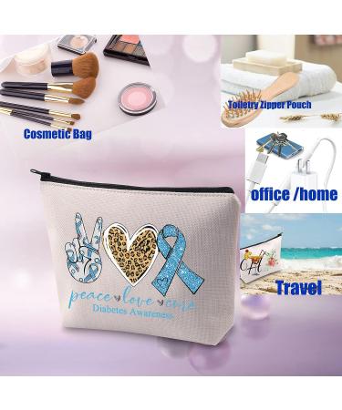 PXTIDY Funny Diabetic Gift | Diabetes Warrior Cosmetic Bag for Diabetes Awareness | Medical Alert Makeup Pouch | Diabetic Emergency Survival Kit - Buy Online on GoSupps.com