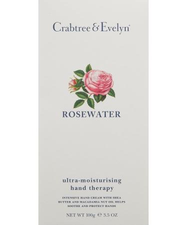 Crabtree & Evelyn Rosewater Hand Therapy 3.5 oz - Ultra-Moisturizing Formula - Buy Online on GoSupps.com