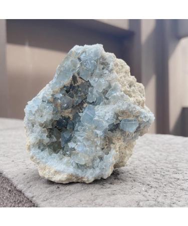 Natural Madagascar Geode Crystal Celestite Raw Stone Blue Geode Specimen Ornaments Crystal Stone Decor JIZTGEDM 100g - Buy Online on GoSupps.com