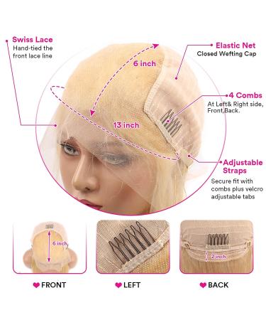 20 Inch Blonde Deep Wave Lace Front Wig Human Hair 13x6 | Pre Plucked 180% Density Glueless 613 HD Lace Frontal Wig for Women - Buy Online on GoSupps.com