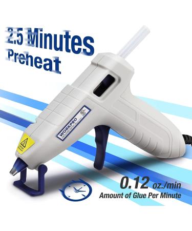 WORKPRO Mini Hot Glue Gun Kit with 20pcs Sticks - Lightweight Hot Melt Gun for Decoration, Craft, School Art, DIY & Home Repairs - Grey - Buy Online on GoSupps.com